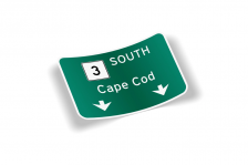 Rt 3 Cape Cod Waterproof Vinyl Sticker